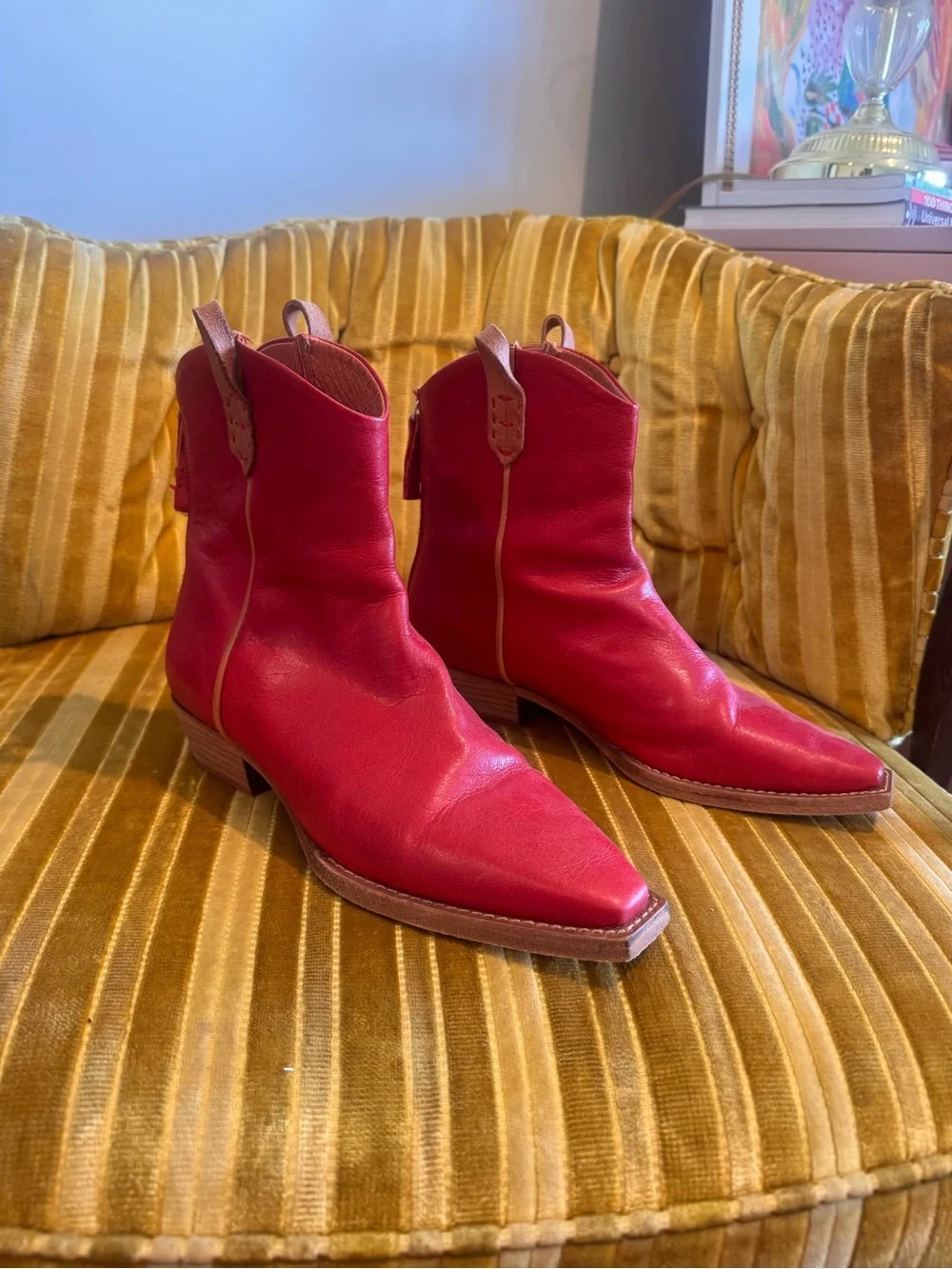 We the Free Red Ankle Boots